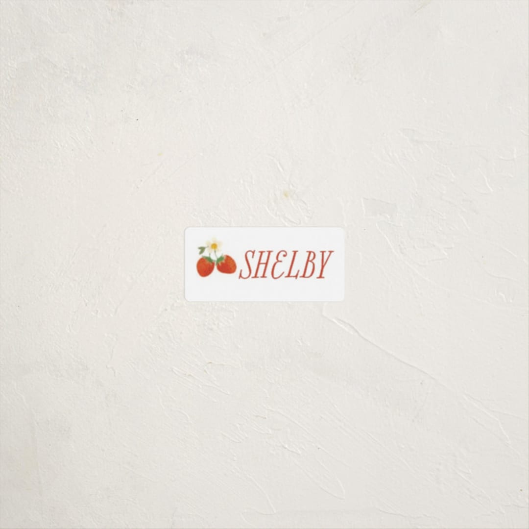 "So Berry Sweet" - Custom Name Labels in Strawberry by Itsy Belle Studio - Front
