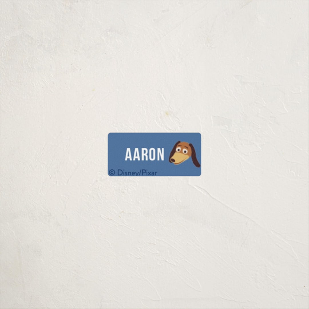 "Toys" - Custom Name Labels in Sky by Dani Lugato - Front