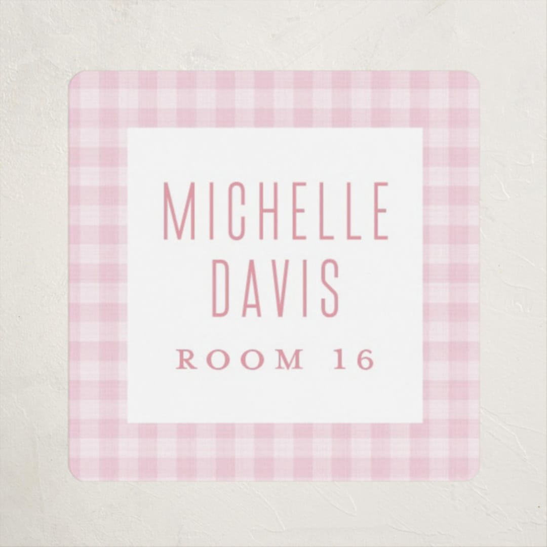 "Charming" - Custom Name Labels in Blush by Lea Delaveris - Front