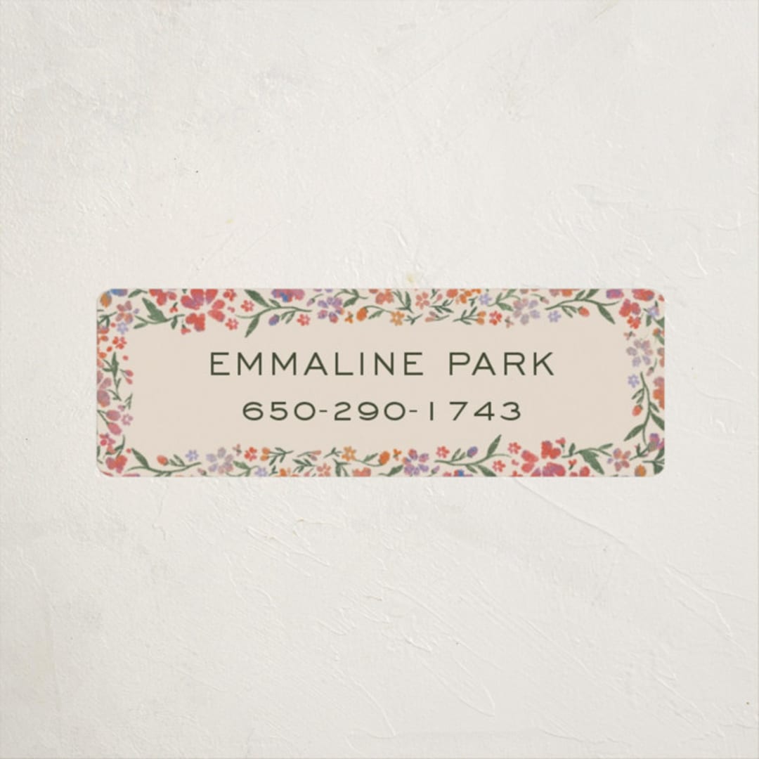"Wildflowers" - Custom Name Labels in Confetti by 2birdstone - Front