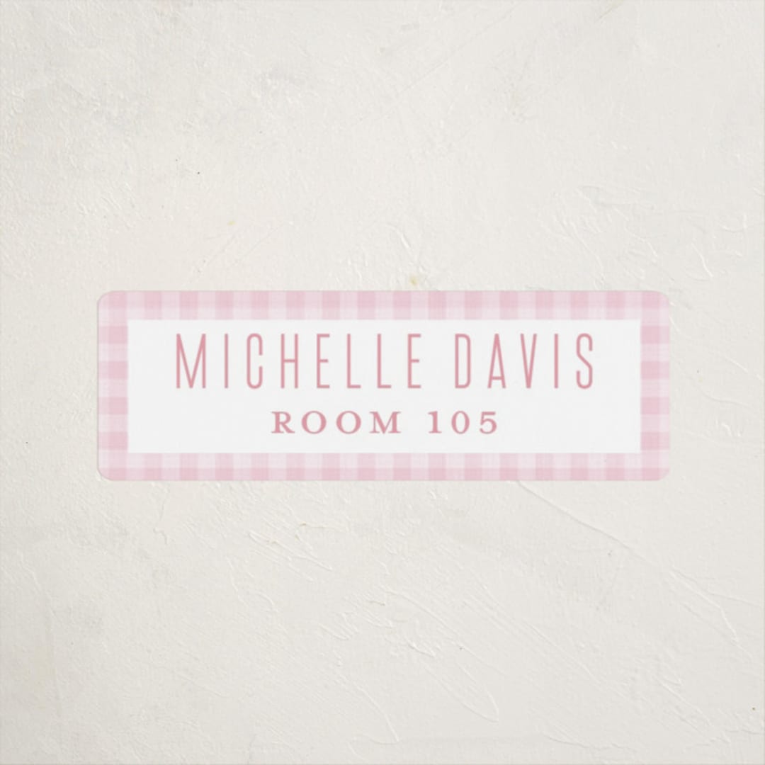 "Charming" - Custom Name Labels in Blush by Lea Delaveris - Front