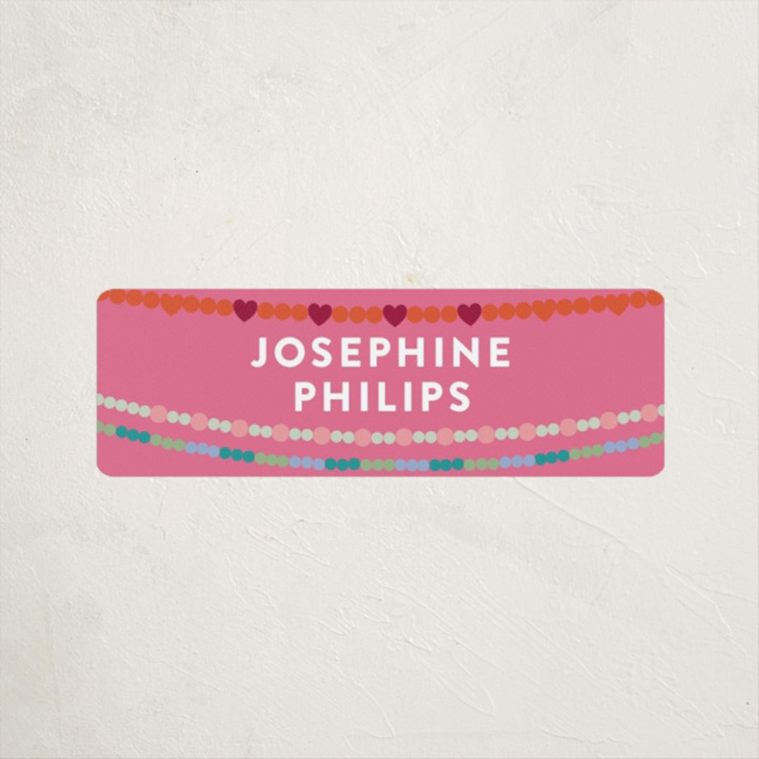"Friendship Era" - Custom Name Labels in Peony by Pixel and Hank - Front