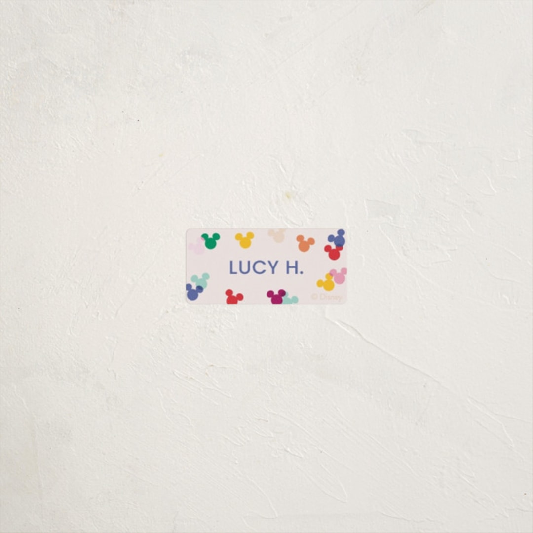 "Disney's Mickey Confetti" - Custom Name Labels in Bold by Ellen Schlegelmilch - Front