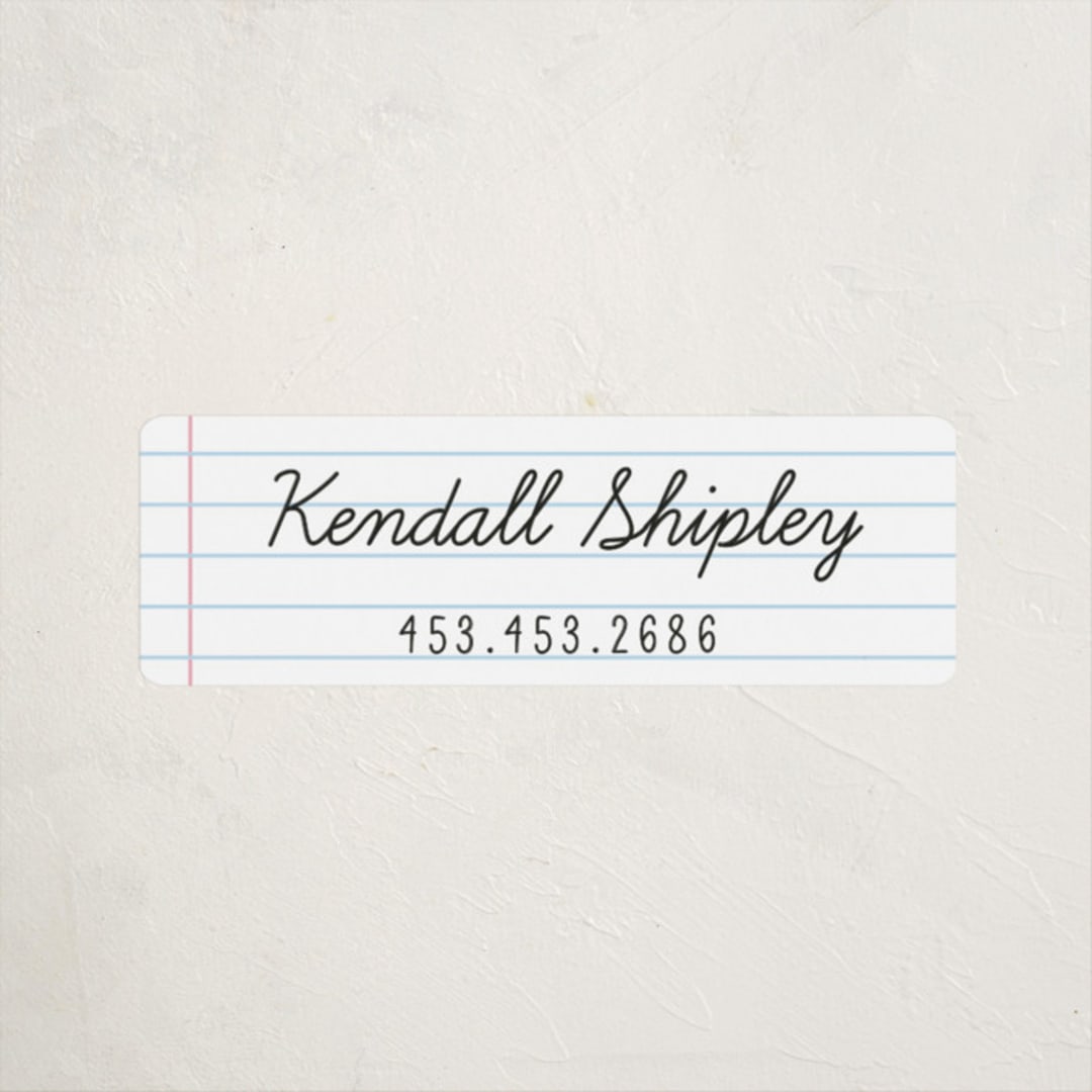 "Joined Up Writing" - Custom Name Labels in Cloud by Shiny Penny Studio - Front