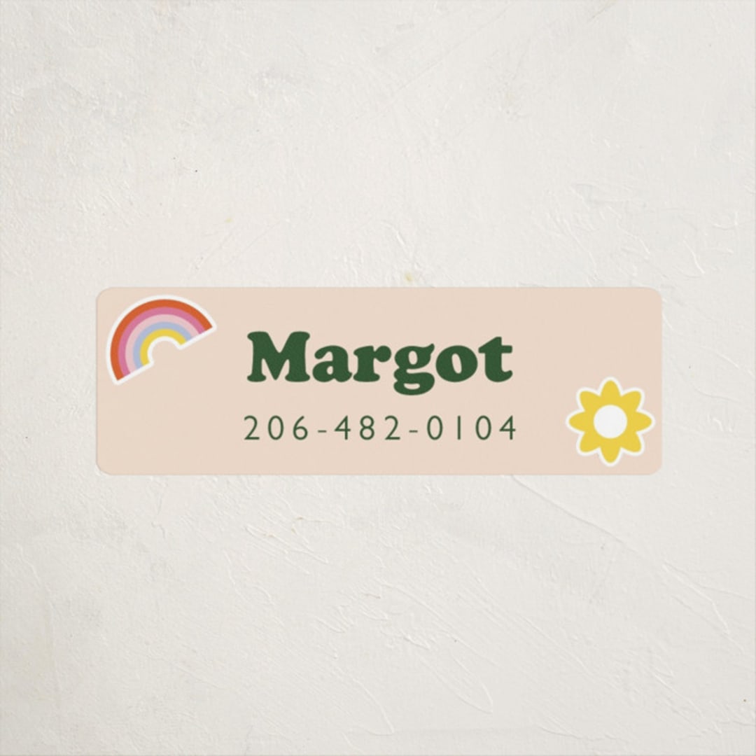 "Scout Badges" - Custom Name Labels in Sunshine by Hudson meet Rose - Front