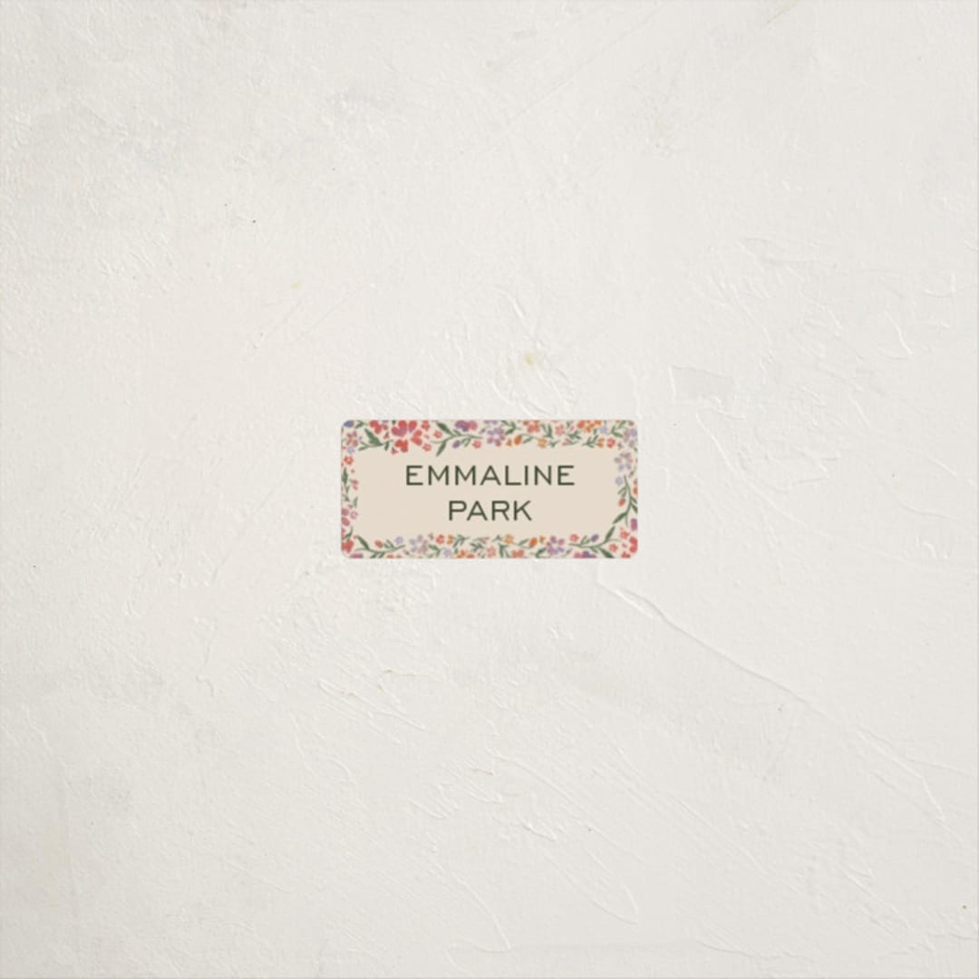 "Wildflowers" - Custom Name Labels in Confetti by 2birdstone - Front