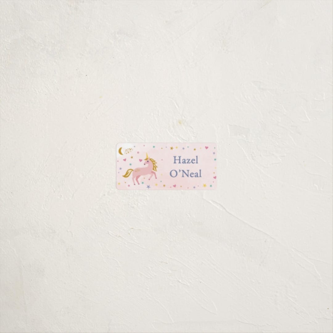 "magical unicorns" - Custom Name Labels in Cotton Candy by Karidy Walker - Front