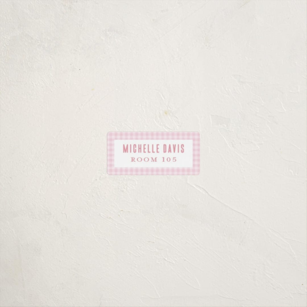 "Charming" - Custom Name Labels in Blush by Lea Delaveris - Front