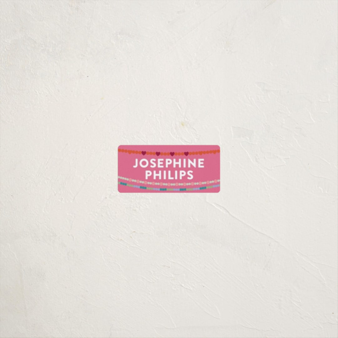 "Friendship Era" - Custom Name Labels in Peony by Pixel and Hank - Front