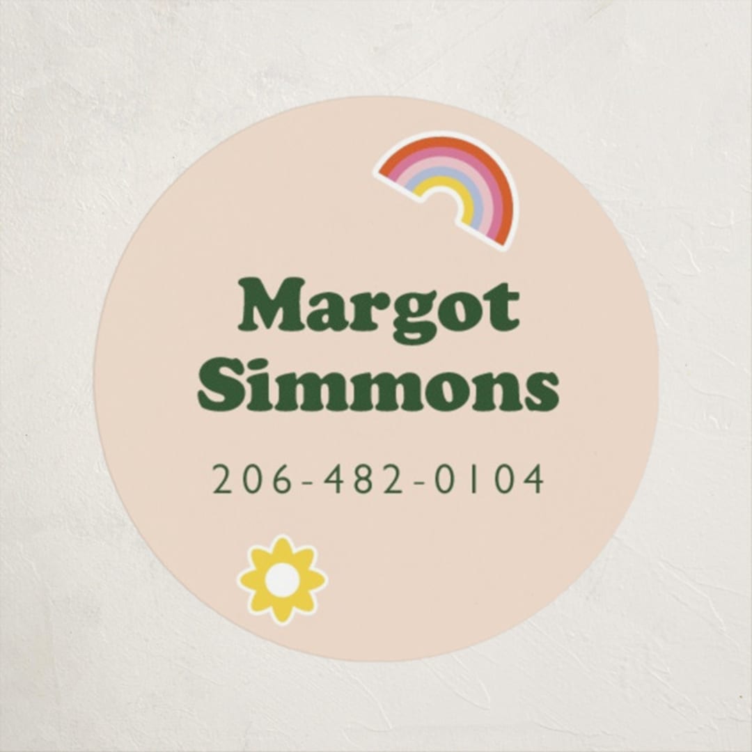 "Scout Badges" - Custom Name Labels in Sunshine by Hudson meet Rose - Front