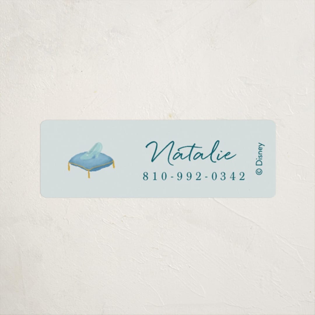 "Disney's Cinderella Fairytale" - Custom Name Labels in Lagoon by Susan Moyal - Front