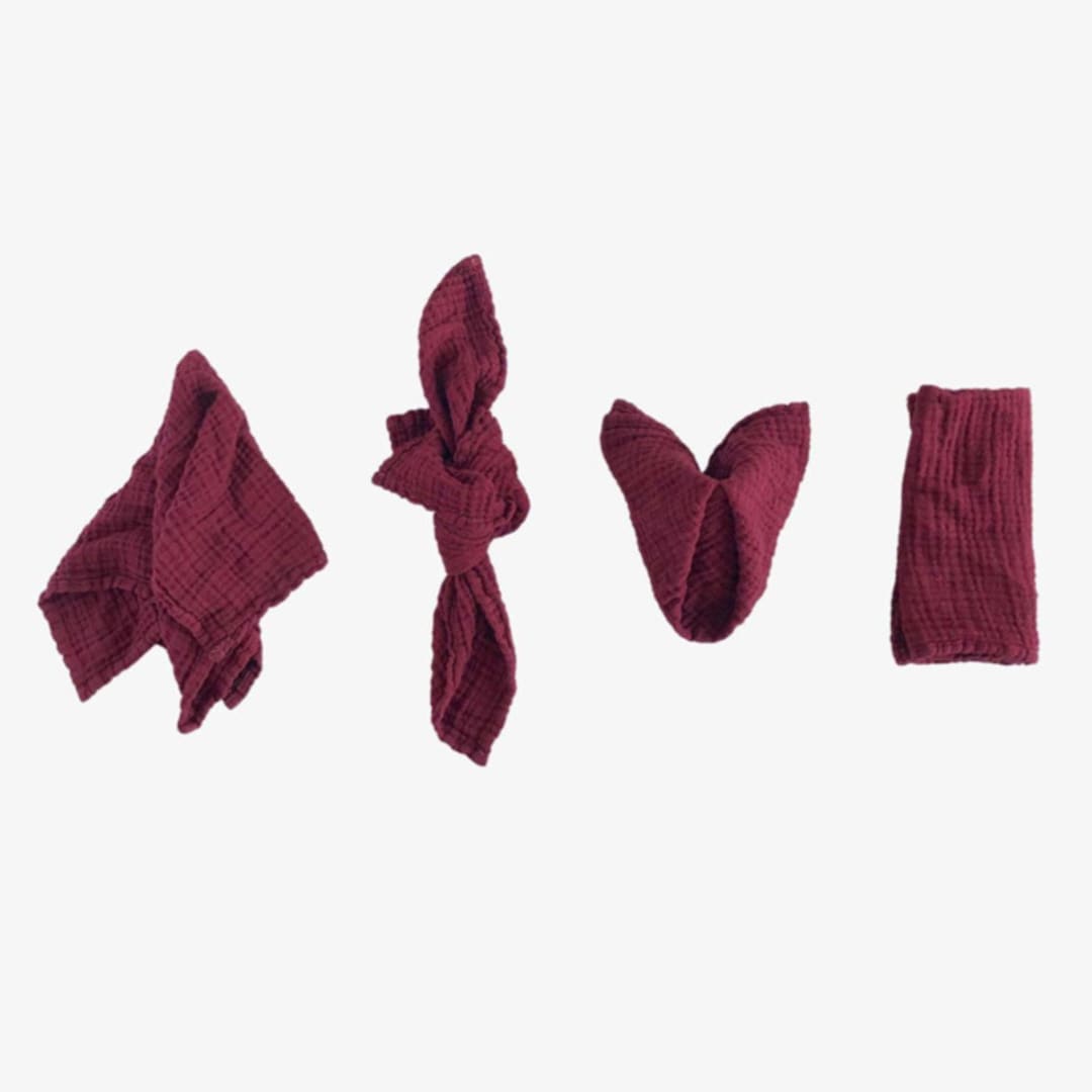 "ORGANIC COTTON NAPKINS // SET OF 4" - Cloth Napkins in red by borrowed BLU