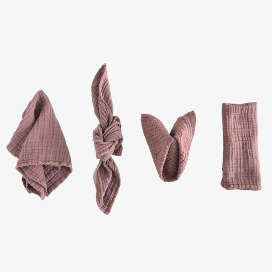 "ORGANIC COTTON NAPKINS // SET OF 4" - Cloth Napkins in pink by borrowed BLU