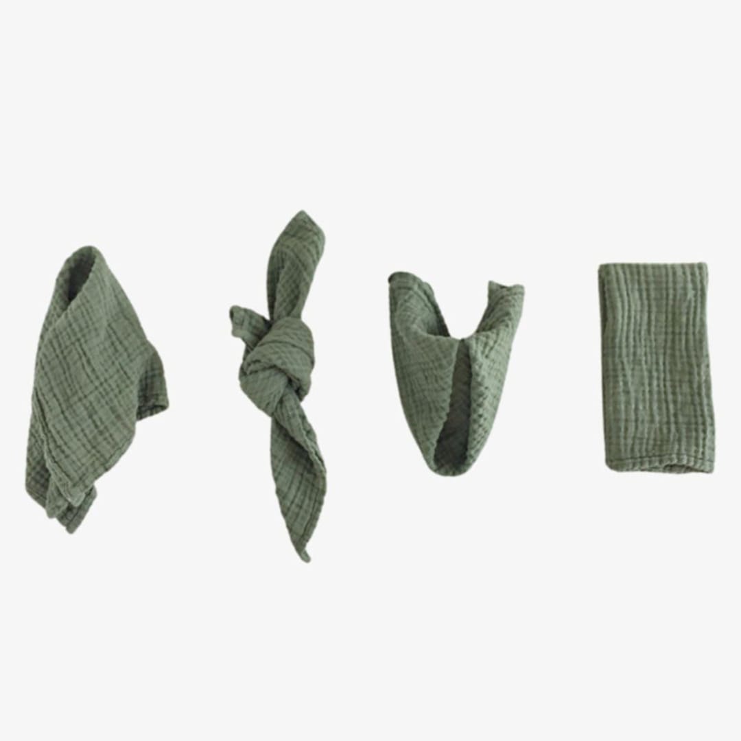 "ORGANIC COTTON NAPKINS // SET OF 4" - Cloth Napkins in green by borrowed BLU