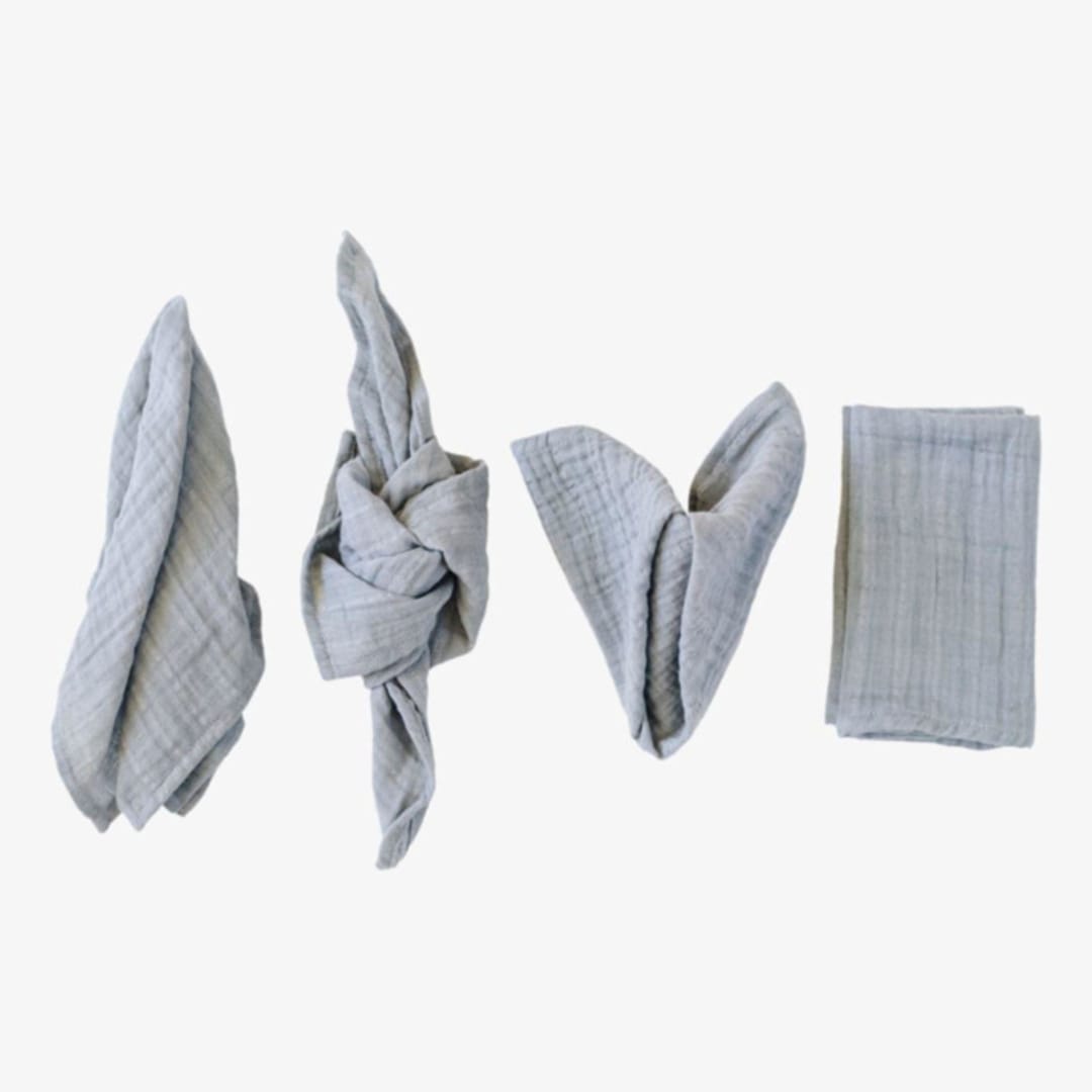 "ORGANIC COTTON NAPKINS // SET OF 4" - Cloth Napkins in gray by borrowed BLU