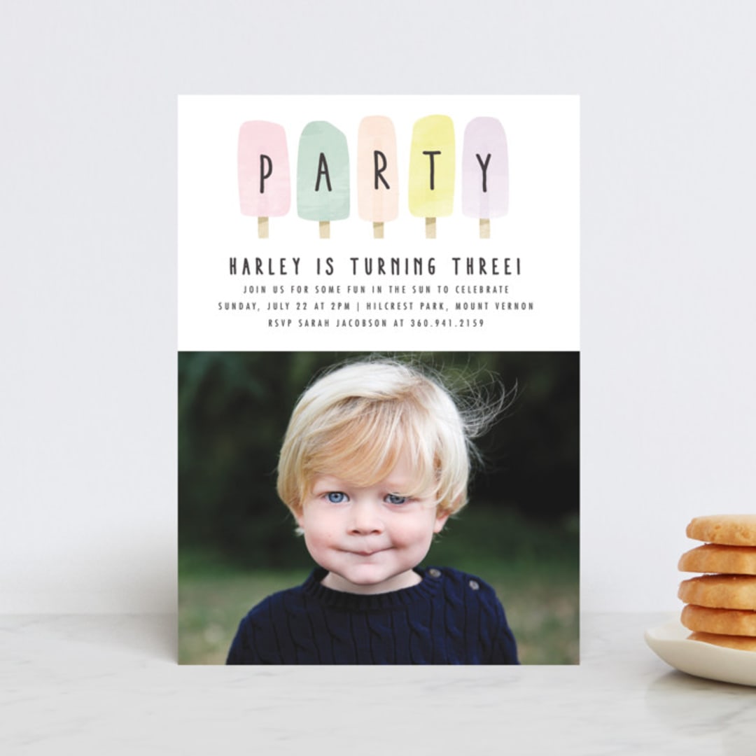 "sweet fun in the sun" - Children's Birthday Party Invitations in Rainbow by Karidy Walker - Front