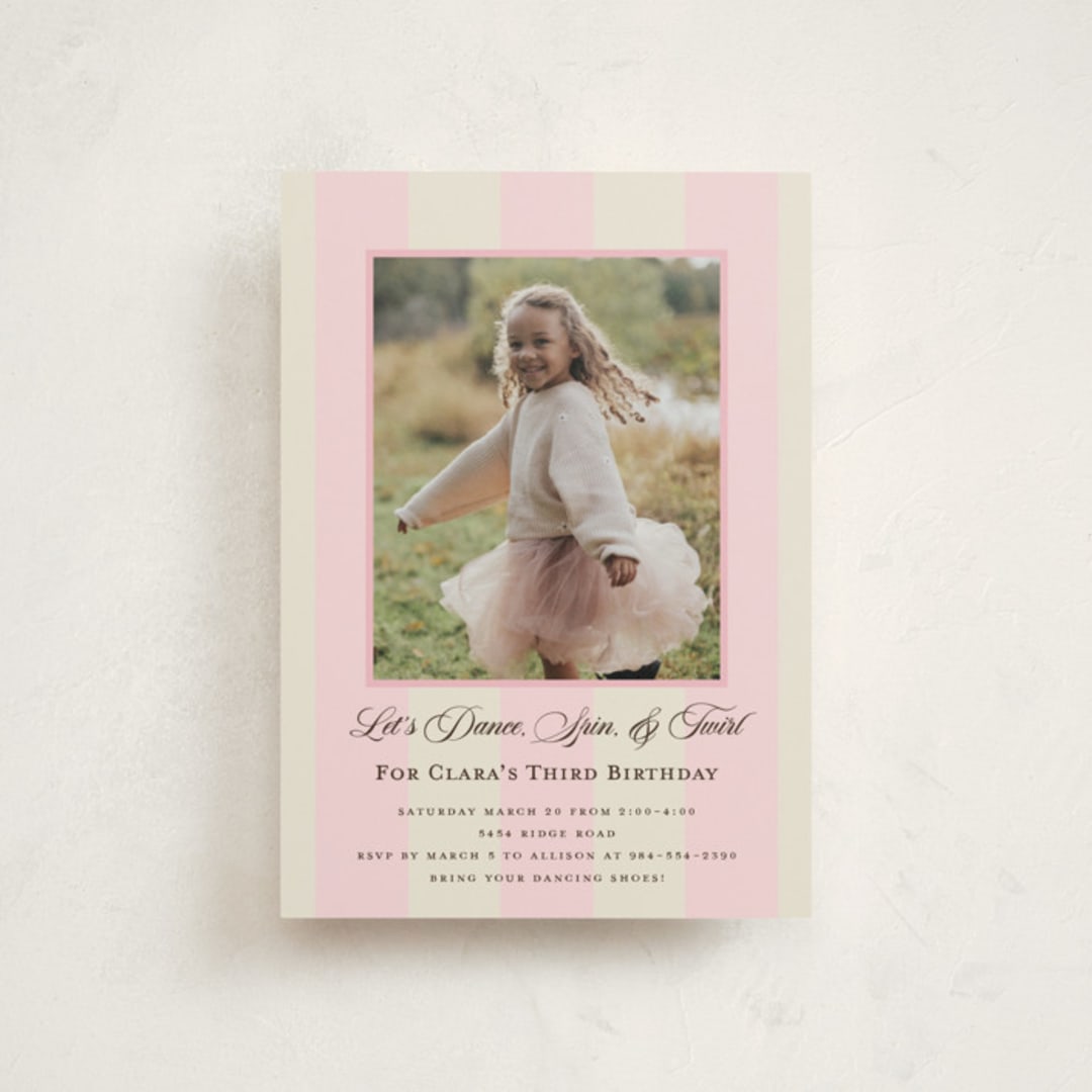 "Gelato" - Children's Birthday Party Invitations in Fragola by Megan Davis - Front