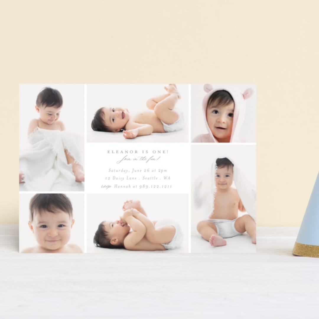 "Join in the fun!" - Children's Birthday Party Invitations in Cloud by Hudson meet Rose - Front