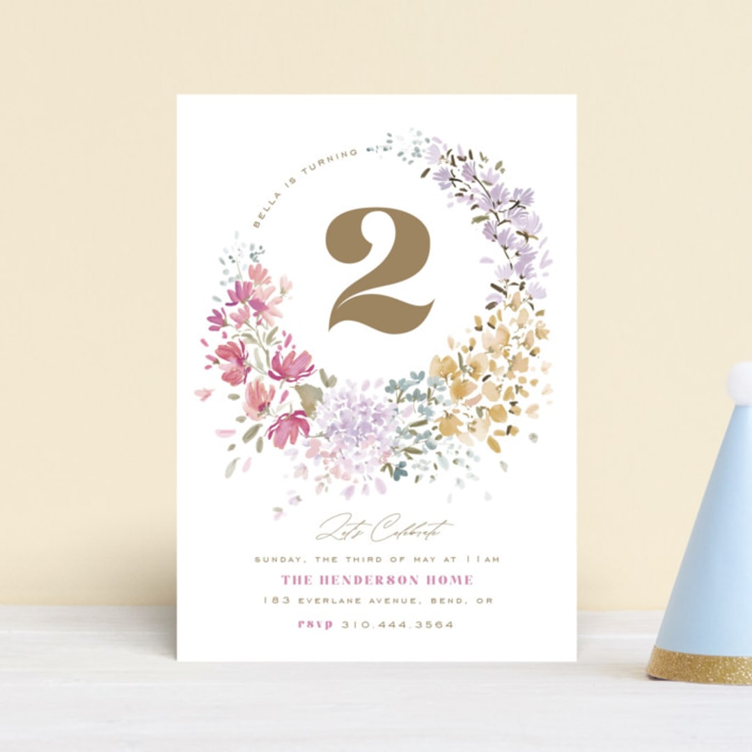 "Garden Party" - Children's Birthday Party Invitations in Confetti by Leah Bisch - Front