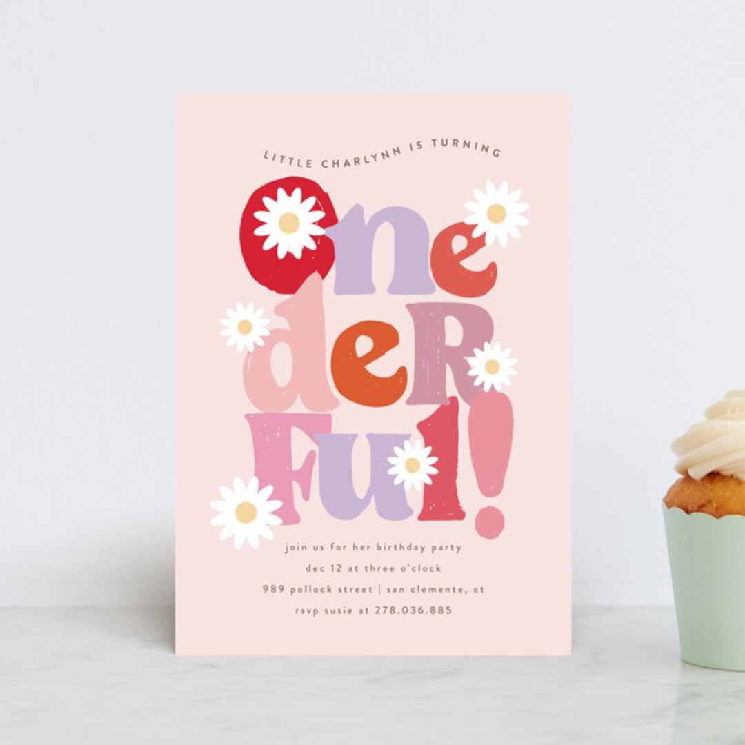 "lei" - Children's Birthday Party Invitations in Petal by chocomocacino - Front