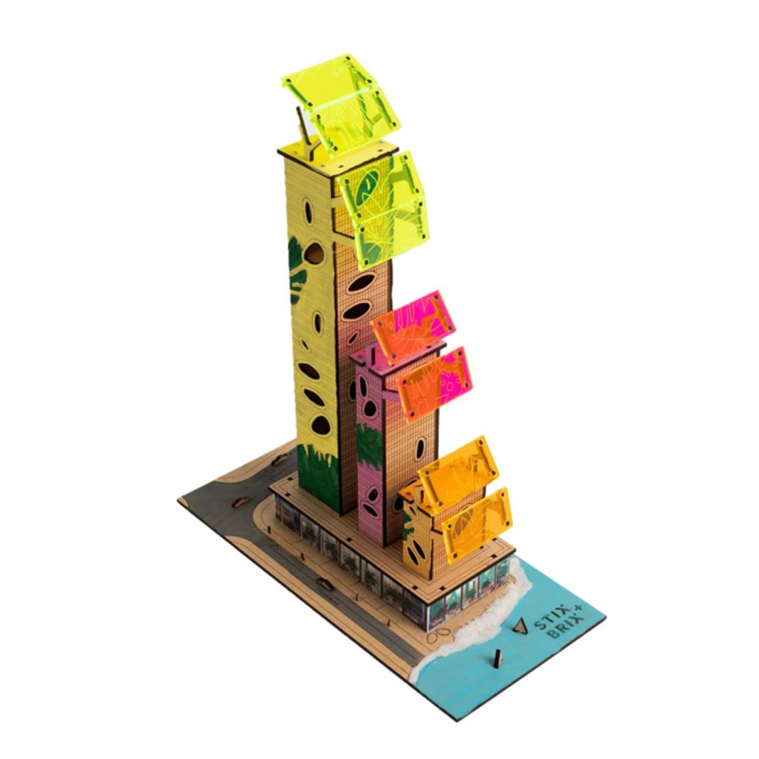 "Palms Skyscraper Model Building Kit" - Arts and Crafts in multicolorassorted-colors by Stix Brix