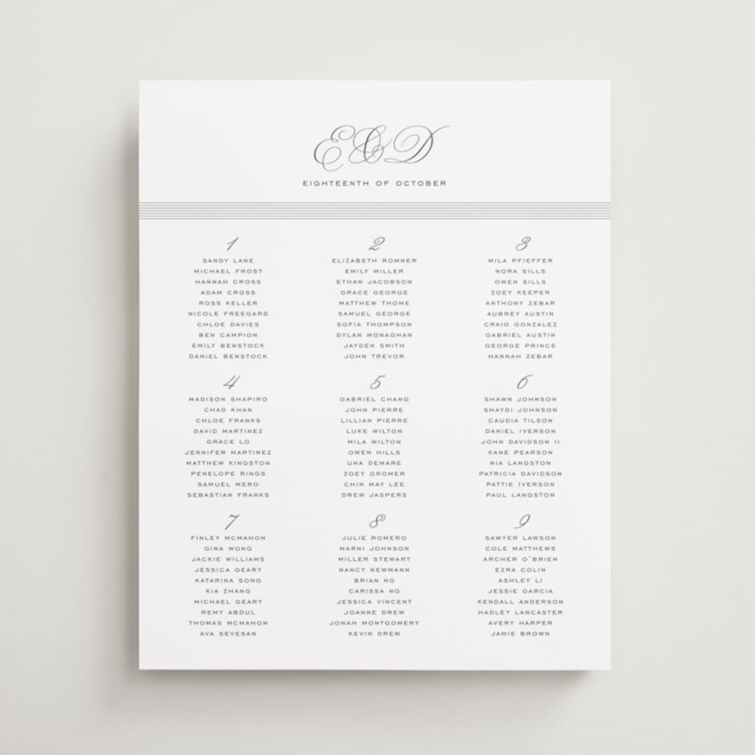 "ris al’amande" - Custom Seating Charts in Sugar by chocomocacino - Front