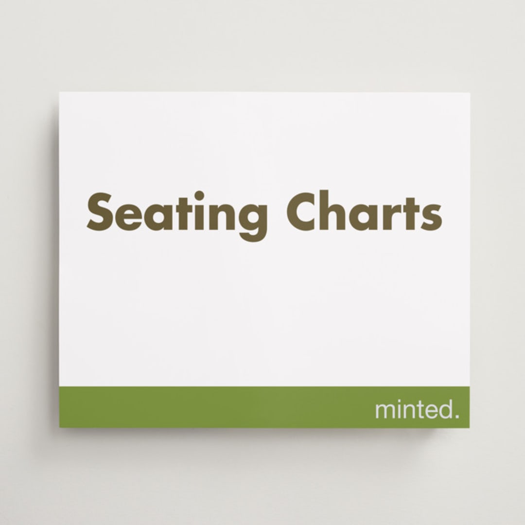 "Landscape Custom" - Custom Seating Charts in Charcoal by Minted Custom - Front