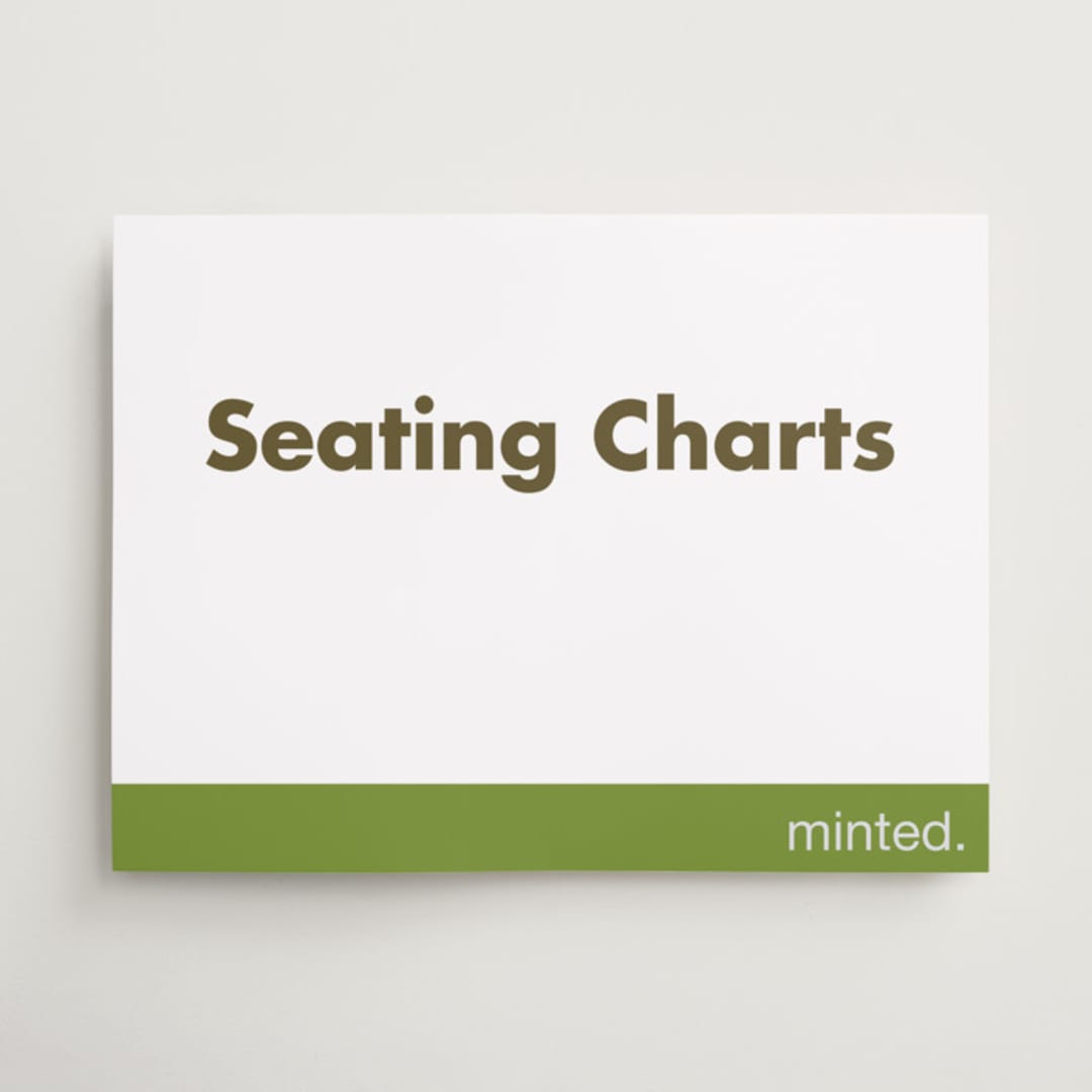 "Landscape Custom" - Custom Seating Charts in Charcoal by Minted - Front