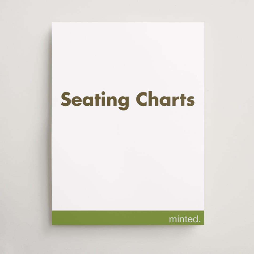 "Portrait Custom" - Custom Seating Charts in Charcoal by Minted - Front