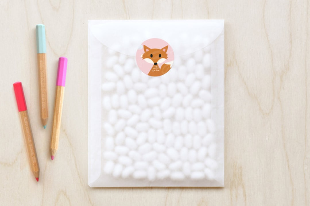 "Fox Friend" - Custom Stickers in Bubblegum by Carolyn MacLaren - Front