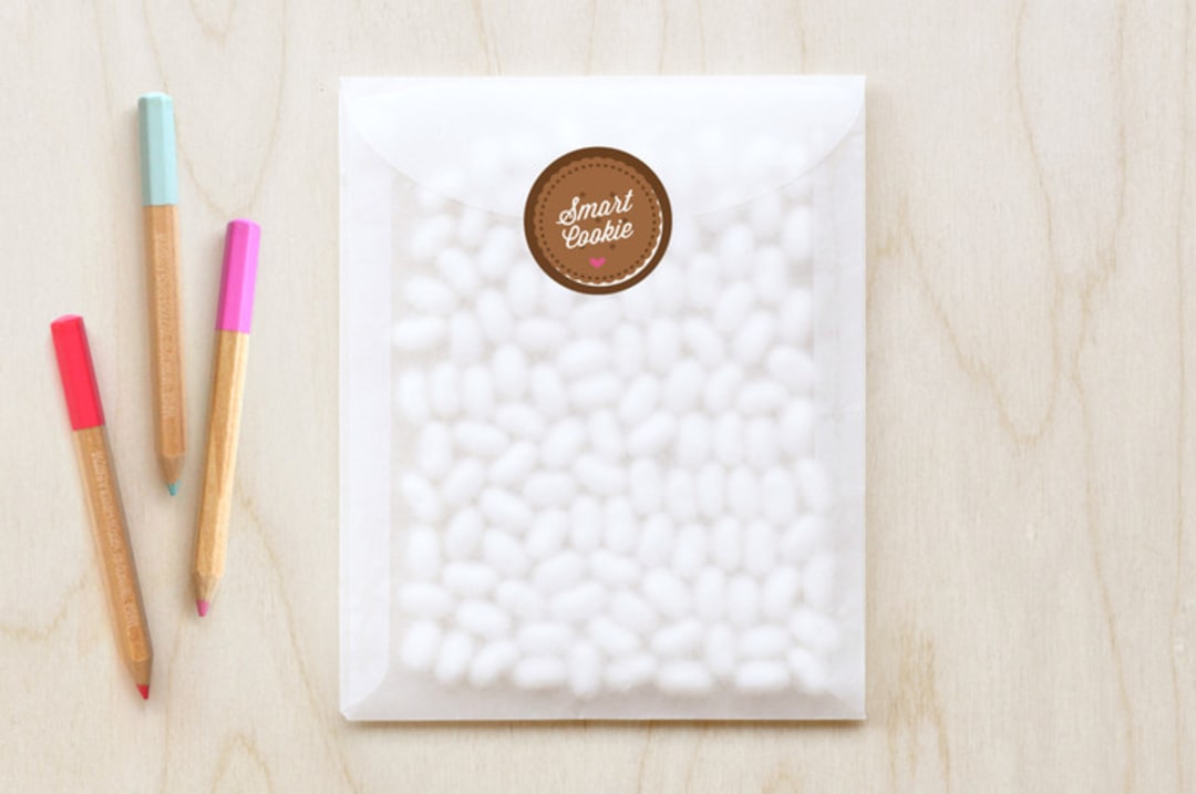 "Onesmartcookie" - Custom Stickers in Chocolate by Galloway Creative - Front