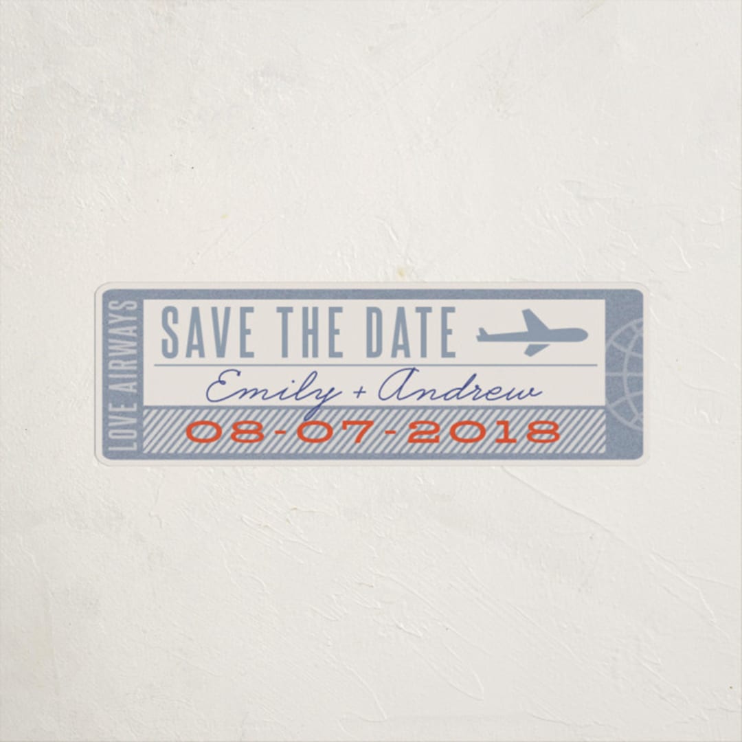 "Love Airways" - Custom Stickers in Ocean by My Splendid Summer - Front