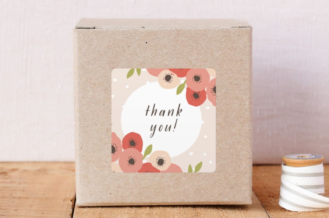 "Spotted" - Custom Stickers in Coral by Haley McCoy - Front