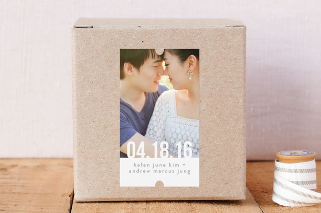 "The Big Date" - Custom Stickers in Frost by Up Up Creative - Front