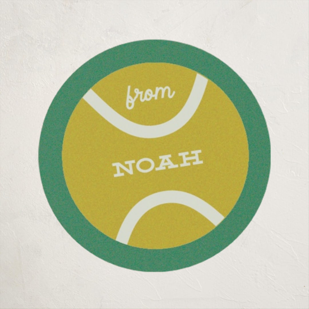 "Net Level" - Custom Stickers in Tennis Court by Gwen Bedat - Front