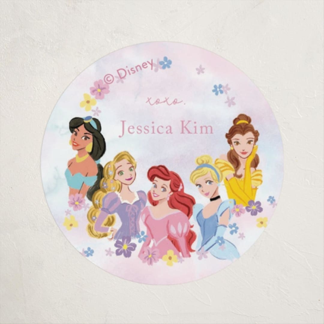 "Disney's Princess Portrait" - Custom Stickers in Cotton Candy by Cass Loh - Front
