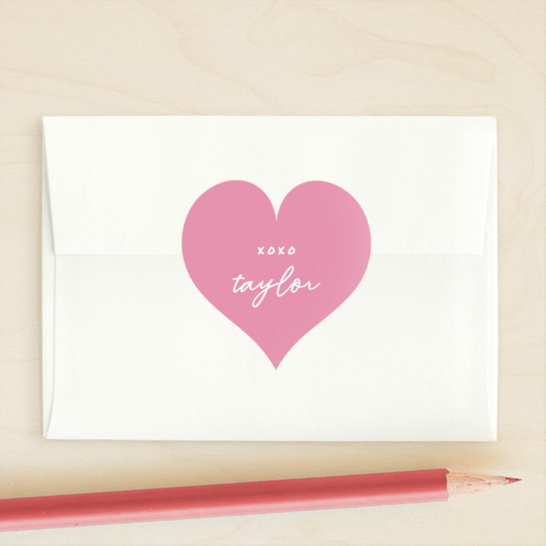 "Hearts Galore" - Custom Stickers in Bubblegum by Ashley Rosenbaum - Front