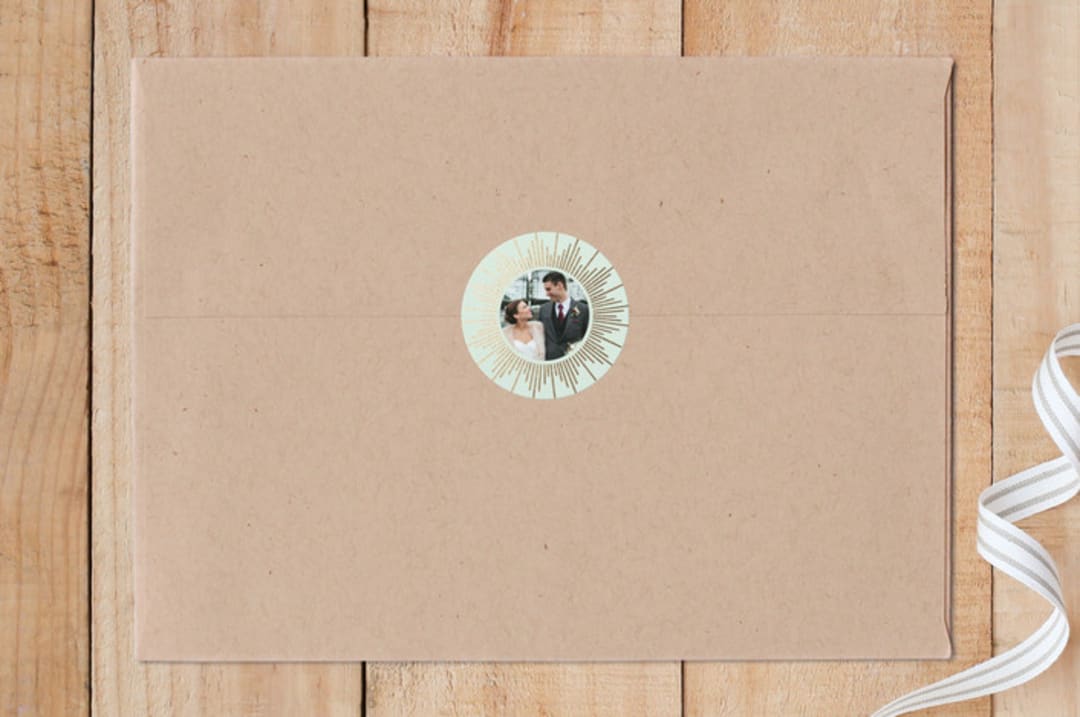 "Sunburst" - Custom Stickers in Mint by Itsy Belle Studio - Front