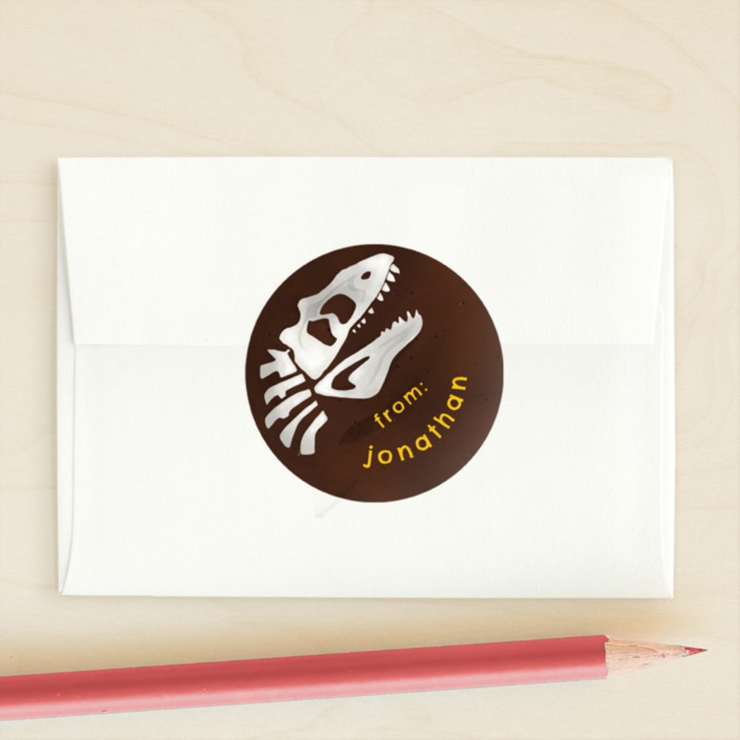 "I Dig You" - Custom Stickers in Cocoa by Cricket and Bee - Front