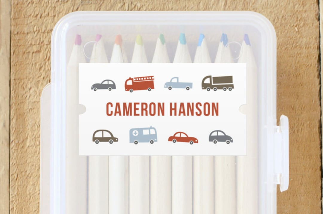 "Beep Beep" - Custom Stickers in Rust by Susan Asbill - Front