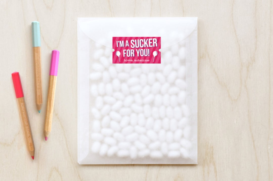 "I'm a Sucker" - Custom Stickers in Magenta by Jody Wody - Front