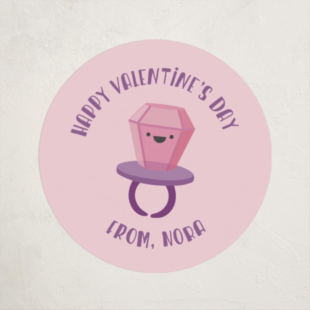 "You're a gem" - Custom Stickers in Peony by Annie Holmquist - Front