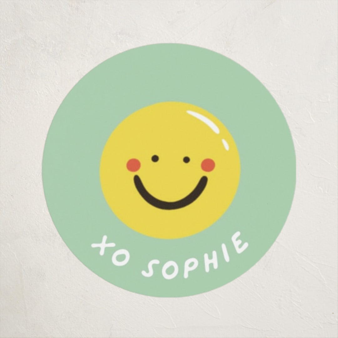 "Let's Hang" - Custom Stickers in Mint by Lauren Jinhee - Front