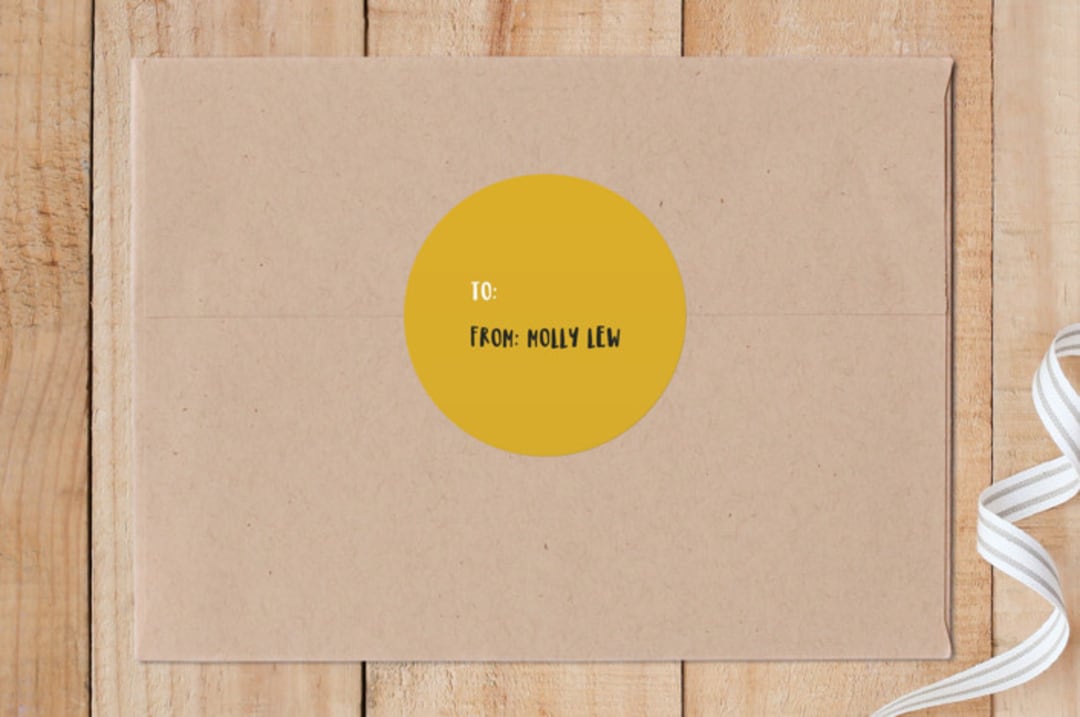 "Happy" - Custom Stickers in Daisy by Blustery August - Front