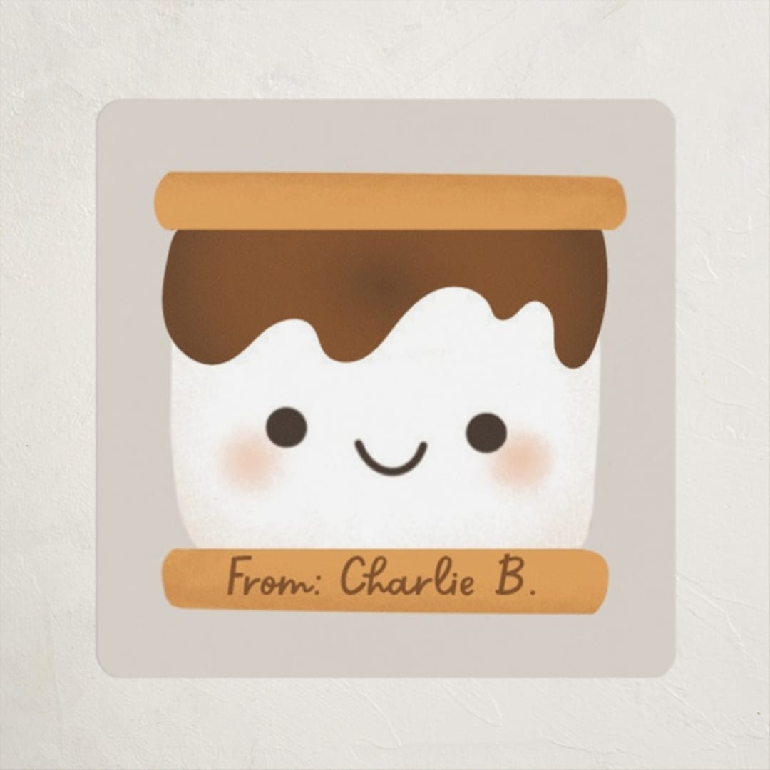 "S'more" - Custom Stickers in Smoke by Itsy Belle Studio - Front