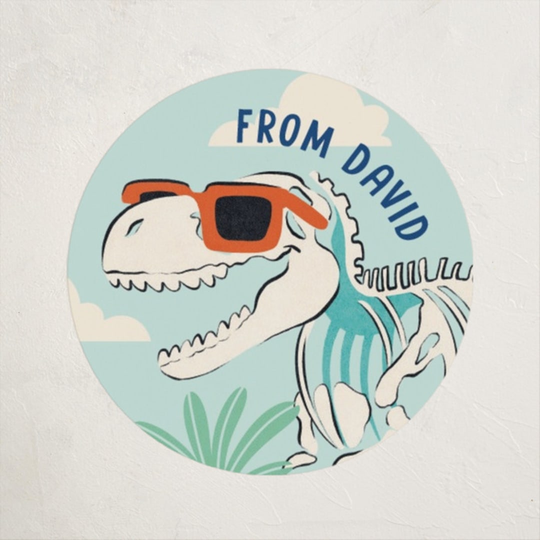 "Rawr-some friend" - Custom Stickers in Seafoam by Sabrin Deirani - Front