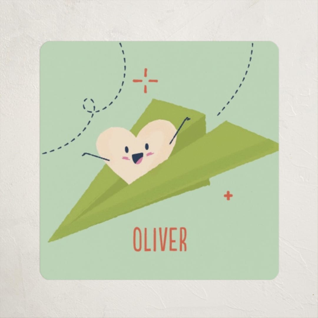 "Plane Awesome" - Custom Stickers in Seafoam by Vera Lim - Front