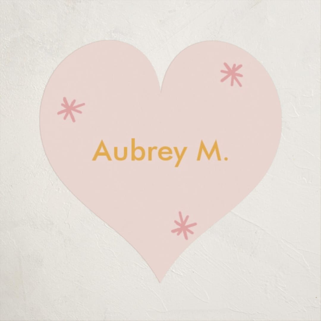 "Magical Heart" - Custom Stickers in Blush by Caitlin McClain - Front