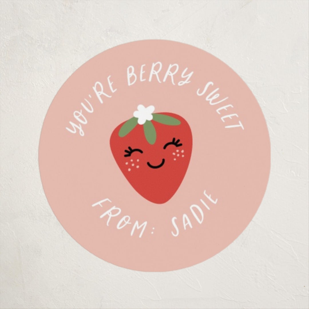 "Berry Sweet" - Custom Stickers in Peach by Annie Holmquist - Front