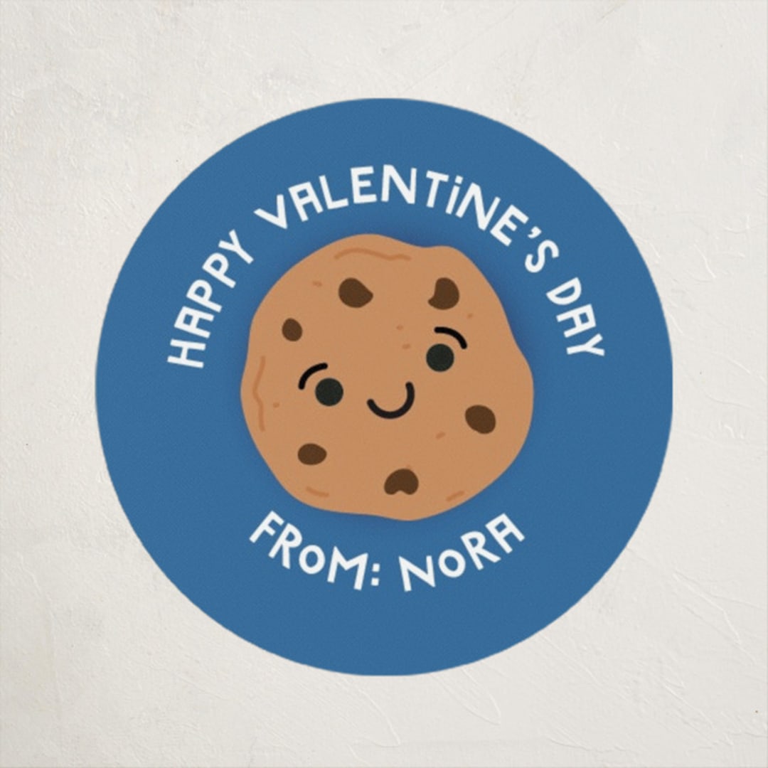 "Friendchip" - Custom Stickers in Azure by Annie Holmquist - Front